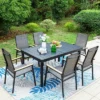 7pc Patio Set With Expandable Table & Lightweight Aluminum Frame Stackable Sling Chairs - Captiva Designs -Furniture GUEST 007ecef7 eb43 4d51 833d bc5a11292992
