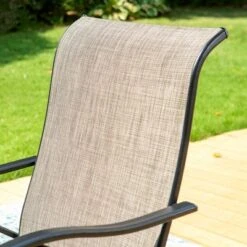 Captiva Designs 7pc Patio Dining Set With Steel Frame Rectangle Table & C-spring Sling Chairs -Furniture GUEST 00ac63bc 5d53 4ea8 a8fd fa1213075b40