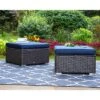 2pk Outdoor Rattan Ottomans With Cushions - Captiva Designs -Furniture GUEST 0145ca34 ffc8 4a34 a6bd e308ec811827