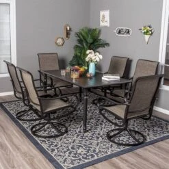 Outdoor Steel Rectangle Dining Table With 1.77" Umbrella Hole - Captiva Designs 23 Outdoor Steel Rectangle Dining Table With 1.77" Umbrella Hole - Captiva Designs -Furniture GUEST 02411b73 70e9 4df3 81c2 af9ef3bdab25