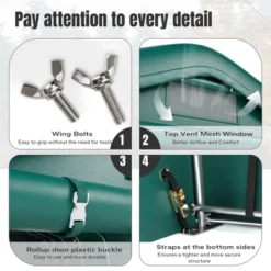 Captiva Designs 11 Ft. X 24 Ft. X 8.4 Ft. Heavy-Duty Portable Garage & Agricultural Shed With Galvanized Frame, Removable Doors And Walls -Furniture GUEST 02831df1 6b68 46f3 9159 d6524329f45e