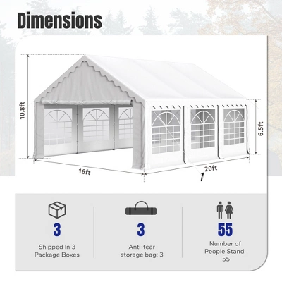 Captiva Designs Heavy-Duty Outdoor Party Tents With Removable Sidewalls - Ideal For Events And Gatherings 10 Captiva Designs Heavy-Duty Outdoor Party Tents With Removable Sidewalls - Ideal For Events And Gatherings - Image 8