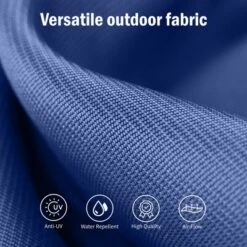 Captiva Designs 8pc Patio Dining Set With Rectangular Steel Table & Black Steel Chairs & Blue Umbrella -Furniture GUEST 037ab43b e951 4fd5 a0db 58d42660008c 1