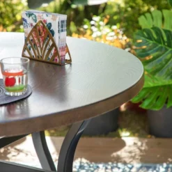 5pc Patio Set With Steel Table With 2" Umbrella Hole & Steel 360 Swivel Sling Arm Chairs - Captiva Designs -Furniture GUEST 03856012 e1d6 46b9 b03a d211fcaa3cee