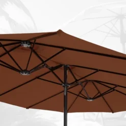 Captiva Designs 9'x15' Rectangular Outdoor Market Umbrella With Crank Handle Light -Furniture GUEST 0477ad6c 0680 4982 9198 4382a6a5bed5