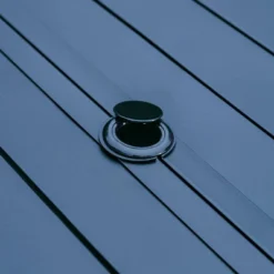 7pc Outdoor Dining Set With Steel Swivel Chairs & Large Rectangle Metal Table With Umbrella Hole - Black - Captiva Designs -Furniture GUEST 062fcd0d f553 4f28 9c11 a03e8b2eb309 3