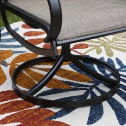 7pc Metal Patio Dining Set With 60"x37" Rectangular Metal Table & Padded Swivel Chairs - Captiva Designs -Furniture GUEST 07ca64eb d7db 46e3 9b12 21388fe024c3