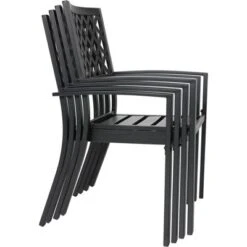 7PC Metal Patio Dining Set With Rectangular Expandable Table & 6 Chairs - Captiva Designs -Furniture GUEST 07e79fd1 84d8 4f2d 9ebd 3886460834a8