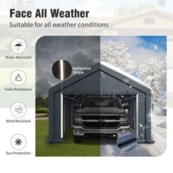 Captiva Designs Outdoor Portable Storage Shelter - Choose Between Two Spacious Garage Tents With Roll-Up Zipper Doors -Furniture GUEST 0a56622b 3b2c 480b 8169 b27bdf2eeeb1