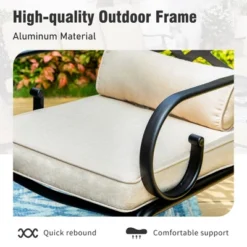 Captiva Designs 7pc Patio Dining Steel Table & Metal Chairs With Seat Cushions & Waist Pillows -Furniture GUEST 0ac6c094 f7cf 4029 bace 41216daf1aa2 2