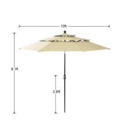 10' X 10' Outdoor 3-Tier Patio Market Umbrella - Captiva Designs -Furniture GUEST 0b60ad63 3c09 4249 bde5 bba8b5e7f54a