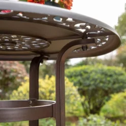 Outdoor Cast Aluminum Round Bistro Table - Captiva Designs: Weather-Resistant Patio Bar Height Table, 41" High -Furniture GUEST 0c861b58 88a9 421c 9aeb 8c9746a1d682 1