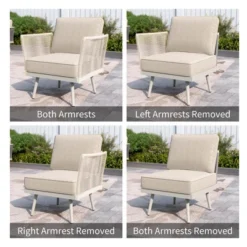 Captiva Designs Outdoor Patio Rope Rattan Furniture Conversation Sets With Coffee Table -Furniture GUEST 0cfaaff8 6e92 496e 8db7 7a5dc3867437