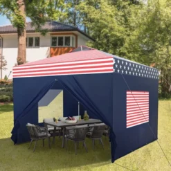 Captiva Designs 10’x10’ Pop-Up Canopy Tent With Sidewalls – Easy Setup, Waterproof, And Ventilated For Outdoor Events And Parties -Furniture GUEST 0e0b7237 78bd 4a02 81a6 12f754feac95