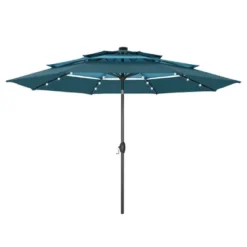 Captiva Designs 10ft Vented Patio Umbrella With 8 Sturdy Ribs For Garden, Poolside & Lawn -Furniture GUEST 0ed65192 cd6a 4270 9d4c 1d4d6d68e975
