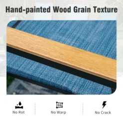 Captiva Designs 9pc Patio Dining Set With Slat-top Steel Rectangle Table & Textilene Aluminum Chairs -Furniture GUEST 0f9b6e83 1f41 4594 8a34 c81e8fd1ec1a