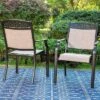 2pk Outdoor Dining Chairs With Sling Seat, Metal Frame & Armrests - Captiva Designs -Furniture GUEST 0fd13e9a 549c 45af bc9b 2e2a1d790c32 2