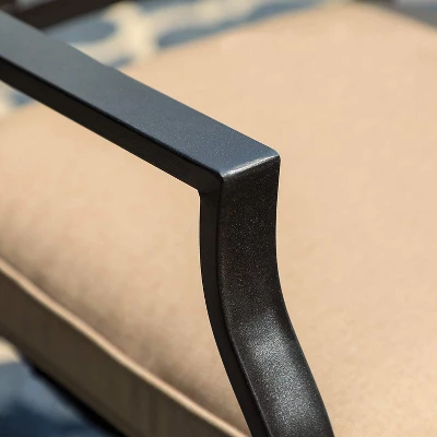 3pc Patio Set With 2 Swivel Chairs & Round Table - Black - Captiva Designs 4 3pc Patio Set With 2 Swivel Chairs & Round Table - Black - Captiva Designs - Image 2