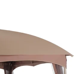 10' X 10' Outdoor Garden Gazebo With Skirts Tent Canopy Beige - Captiva Designs -Furniture GUEST 158c4256 3b45 4a1b 8b87 cc555dbb9607