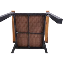 7pc Outdoor Dining Set With Rattan Stackable Chairs & Rectangle Acacia Wood Table - Captiva Designs 14 7pc Outdoor Dining Set With Rattan Stackable Chairs & Rectangle Acacia Wood Table - Captiva Designs -Furniture GUEST 15ef36b7 170e 4ea1 bc64 55959f2862f5