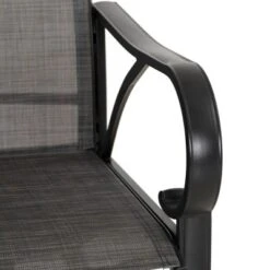 2pk Outdoor Swivel Bar Stools With Metal Frame & Sling Fabric - Captiva Designs -Furniture GUEST 160ceabe 25e1 4412 9c41 d053a190038b