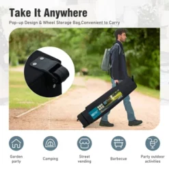 Captiva Designs 10’x10’ Instant Pop Up Canopy Tent – One-Push Setup With Vented Roof, Includes Storage Bag And Accessories -Furniture GUEST 1721f2a3 a00f 4dbf 85e7 42389865cb1c