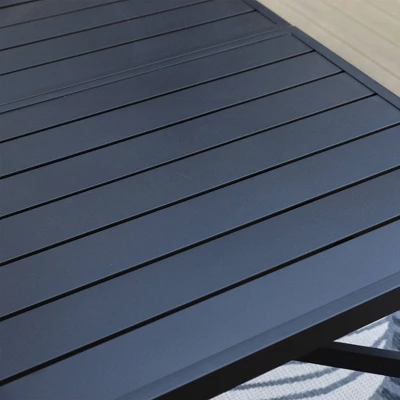 Captiva Designs 9pc Outdoor Dining Set With Rectangle Table And Gray Aluminium Textilene Chairs 10 Captiva Designs 9pc Outdoor Dining Set With Rectangle Table And Gray Aluminium Textilene Chairs - Image 8