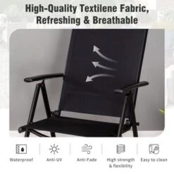 Captiva Designs 9pc Patio Adjustable Steel Rectangle Dining Table & Textilene Reclining Foldable Chairs 29 Captiva Designs 9pc Patio Adjustable Steel Rectangle Dining Table & Textilene Reclining Foldable Chairs -Furniture GUEST 17fb4642 0775 425c 9f07 2c6adae4dc7b 2