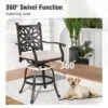 Captiva Designs 7pc Cast Aluminum Bar Height Patio Dining Set With Round Table & Swivel Stools -Furniture GUEST 1842e879 468f 45f7 a497 80666a1f0491