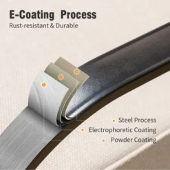 Captiva Designs 4PCS Patio Outdoor Conversation Fire Pit Set With Swivel Armchairs For Garden, Poolside, Backyard -Furniture GUEST 18c58796 f752 4bad 9a92 cf9dcd7014e5