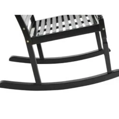 Outdoor Acacia Wood Rocking Chair - Captiva Designs: UV & Water-Resistant, Powder-Coated Frame, Fixed Arms -Furniture GUEST 18f22248 b323 4852 85d1 aca984a33d6a