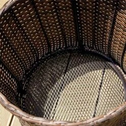 5pc Rattan Conversation Set With Chairs, Ottomans & Storage Side Table - Captiva Designs -Furniture GUEST 1a7c7570 ada3 434d a69e a0d1a252cc28