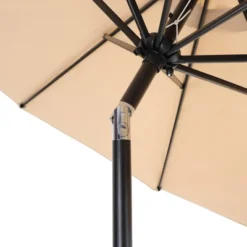 9' X 9' Outdoor Patio Market Umbrella With Push Button Tilt Crank - Captiva Designs -Furniture GUEST 1ac73ee3 1f57 4d36 9174 de351dd91279