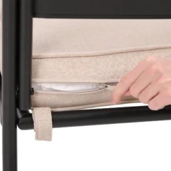 7pc Outdoor Dining Set With 6 Chairs With Seat & Back Cushions & Metal Rectangle Table With Umbrella Hole - Captiva Designs -Furniture GUEST 1c04f5ee 0402 4fc1 acf5 3b11cef46bcf