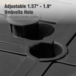 Captiva Designs 9pc Spacious Slat-top Square Metal Table With Umbrella Hole & Textilene Swivel Chairs -Furniture GUEST 1c7a8a96 fbbc 4a43 80a2 d186d67ad329 2