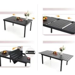 7PC Metal Patio Dining Set With Rectangular Expandable Table & 6 Chairs - Captiva Designs -Furniture GUEST 1c90fda9 59f0 453a b982 971a944be2e8 4