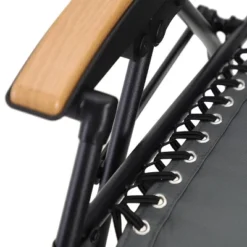 Captiva Designs Patio Zero Gravity Free XL Padded Seat Recliner With Cup Holder & Alloy Steel Frame - Gray -Furniture GUEST 1cd1cab0 b2d6 4f23 be1e 4c7af53e1386