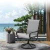 Captiva Designs 8pc Outdoor Wood-look Rectangle Steel Dining Table & Sling Swivel Chairs & Market Umbrella 1 Captiva Designs 8pc Outdoor Wood-look Rectangle Steel Dining Table & Sling Swivel Chairs & Market Umbrella -Furniture GUEST 1d13a2c4 718d 48f7 86f4 5675ce9bc86d 3