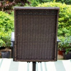 7pc Patio Dining Set With 360 Swivel Chairs & Rectangle Plastic Tabletop - Captiva Designs -Furniture GUEST 1e04f886 cfe1 45dd 889b 21927b6a2a97 1