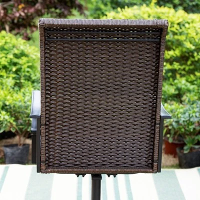 5pc Patio Dining Set With 360 Swivel Chairs & Square Net-Shaped Steel Tabletop - Captiva Designs 6 5pc Patio Dining Set With 360 Swivel Chairs & Square Net-Shaped Steel Tabletop - Captiva Designs - Image 4