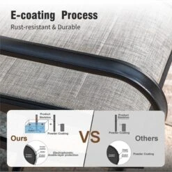 Captiva Designs 7pc Outdoor Patio Rectangle Metal Dining Table & Grayish Brown Textilene Swivel Chairs 24 Captiva Designs 7pc Outdoor Patio Rectangle Metal Dining Table & Grayish Brown Textilene Swivel Chairs -Furniture GUEST 1f154d15 71eb 4508 bdea dfb0eb355c60 1