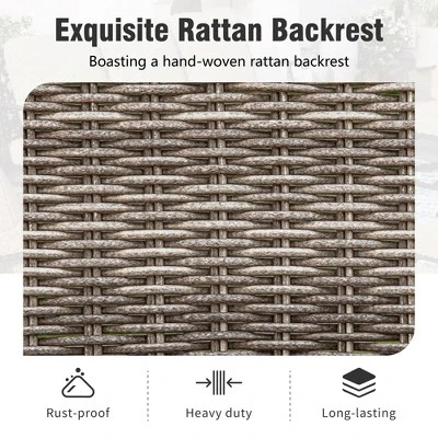 Captiva Designs 5pc Outdoor Patio Metal Bar Height Table & Bar Swivel Chair With Cushion And Armrest 12 Captiva Designs 5pc Outdoor Patio Metal Bar Height Table & Bar Swivel Chair With Cushion And Armrest - Image 10