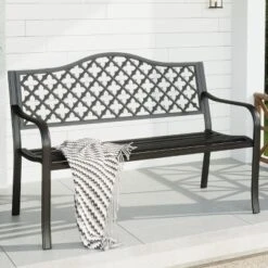 Captiva Designs Two Seat Cast Steel Garden Bench -Furniture GUEST 2098f1ca b6d7 4013 8726 2371c1ab227e