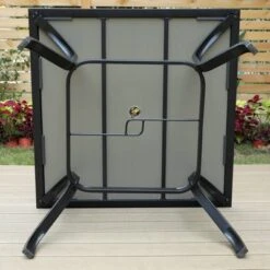 Patio Set With Steel Table With 1.57" Umbrella Hole & Metal Padded Sling C-Spring Arm Chairs - Captiva Designs -Furniture GUEST 21156517 6b82 4b70 89ca 8dba21827ab4 3