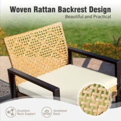 Captiva Designs Outdoor Patio 4 Pieces Wicker Porch Furniture Small Rattan Couch Set With Wood Table For Backyard 20 Captiva Designs Outdoor Patio 4 Pieces Wicker Porch Furniture Small Rattan Couch Set With Wood Table For Backyard -Furniture GUEST 21cf4c27 2ca8 4fa5 a2c8 22564c9f6389
