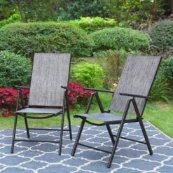 7pc Outdoor Dining Set With 7 Position Adjustable Chairs & Metal Frame Table With Umbrella Hole - Captiva Designs -Furniture GUEST 21e625d0 7778 4c02 8cf2 6b4c66f3a966