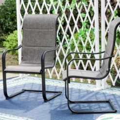 7pc Patio Set With Steel Table With 1.57" Umbrella Hole & Padded Sling C-Spring Arm Chairs - Captiva Designs 28 7pc Patio Set With Steel Table With 1.57" Umbrella Hole & Padded Sling C-Spring Arm Chairs - Captiva Designs -Furniture GUEST 23a03e77 cddf 407a bf9d f513c9175cbd 3