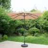 10 ' X 6.6' Rectangular Outdoor Patio Market Umbrella With Straight Crank - Captiva Designs -Furniture GUEST 23a9a8b8 6df5 4bb3 ba0f 522150c716d0
