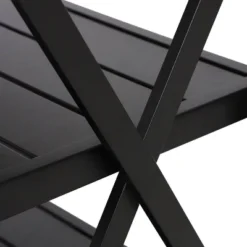 Outdoor Double Shelf Movable Steel Rectangle Cart Table - Captiva Designs -Furniture GUEST 2460c050 89aa 4ecc acb3 edb0c81dc1b0