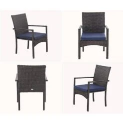 7pc Patio Dining Set With Expandable Rectangular Table & 6 PE Rattan Chairs - Captiva Designs -Furniture GUEST 28003639 1c93 4946 a6db 4f3f59a53b6d